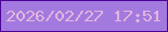 文字の大きさ：3、枠の色：4b0396、背景の色：a27adf、文字の色：e3b5dd 無料ブログパーツのブログ時計