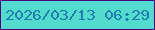 文字の大きさ：4、枠の色：4b047d、背景の色：53dccd、文字の色：227daf 無料ブログパーツのブログ時計
