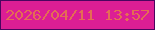文字の大きさ：2、枠の色：4b055f、背景の色：dc1e94、文字の色：e46d54 無料ブログパーツのブログ時計