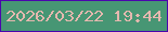 文字の大きさ：3、枠の色：4b05ad、背景の色：479674、文字の色：e4b8af 無料ブログパーツのブログ時計