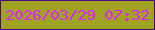 文字の大きさ：2、枠の色：4b0679、背景の色：9ea422、文字の色：e51efc 無料ブログパーツのブログ時計