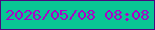 文字の大きさ：4、枠の色：4b077f、背景の色：09c694、文字の色：aa03c6 無料ブログパーツのブログ時計
