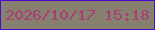 文字の大きさ：5、枠の色：4b08d3、背景の色：86806e、文字の色：aa3c78 無料ブログパーツのブログ時計
