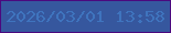 文字の大きさ：3、枠の色：4b097f、背景の色：36579e、文字の色：3f74be 無料ブログパーツのブログ時計