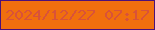 文字の大きさ：5、枠の色：4b1179、背景の色：f06f0e、文字の色：d95239 無料ブログパーツのブログ時計