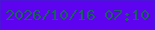 文字の大きさ：3、枠の色：4b15d7、背景の色：5e03ef、文字の色：18615e 無料ブログパーツのブログ時計