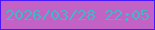 文字の大きさ：3、枠の色：4b15fd、背景の色：c162c4、文字の色：3fb9c4 無料ブログパーツのブログ時計