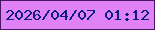 文字の大きさ：5、枠の色：4b1664、背景の色：e081f6、文字の色：0b1c82 無料ブログパーツのブログ時計