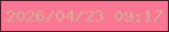文字の大きさ：4、枠の色：4b1927、背景の色：fa7794、文字の色：d7ac91 無料ブログパーツのブログ時計