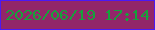 文字の大きさ：4、枠の色：4b19f5、背景の色：922669、文字の色：16a13b 無料ブログパーツのブログ時計