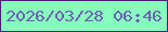 文字の大きさ：2、枠の色：4b1b7a、背景の色：87fcbd、文字の色：6c60b4 無料ブログパーツのブログ時計