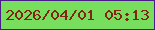 文字の大きさ：5、枠の色：4b1b8a、背景の色：78de5d、文字の色：822513 無料ブログパーツのブログ時計