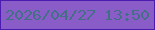 文字の大きさ：2、枠の色：4b1caf、背景の色：895cc7、文字の色：426f86 無料ブログパーツのブログ時計