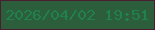 文字の大きさ：1、枠の色：4b1d31、背景の色：2d5e3b、文字の色：218050 無料ブログパーツのブログ時計
