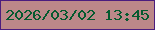文字の大きさ：4、枠の色：4b1d7e、背景の色：bc8889、文字の色：055a2f 無料ブログパーツのブログ時計