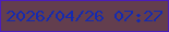 文字の大きさ：4、枠の色：4b1dbc、背景の色：633e4e、文字の色：152aaf 無料ブログパーツのブログ時計