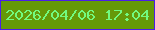 文字の大きさ：2、枠の色：4b1ee8、背景の色：659908、文字の色：72fa7e 無料ブログパーツのブログ時計