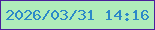 文字の大きさ：1、枠の色：4b1f9b、背景の色：afedba、文字の色：2b89c8 無料ブログパーツのブログ時計