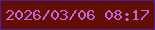文字の大きさ：4、枠の色：4b2094、背景の色：630d05、文字の色：c068d9 無料ブログパーツのブログ時計