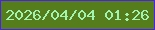 文字の大きさ：1、枠の色：4b20eb、背景の色：567d1b、文字の色：a2f5b1 無料ブログパーツのブログ時計