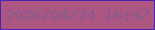 文字の大きさ：2、枠の色：4b22b5、背景の色：ad5681、文字の色：835d90 無料ブログパーツのブログ時計
