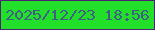 文字の大きさ：3、枠の色：4b2370、背景の色：22e02a、文字の色：405f85 無料ブログパーツのブログ時計