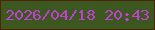 文字の大きさ：1、枠の色：4b2505、背景の色：3d5721、文字の色：be41d0 無料ブログパーツのブログ時計