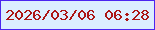 文字の大きさ：1、枠の色：4b25f0、背景の色：dceeff、文字の色：ac1515 無料ブログパーツのブログ時計