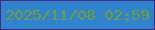 文字の大きさ：5、枠の色：4b2885、背景の色：3083cd、文字の色：719c3e 無料ブログパーツのブログ時計