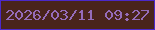 文字の大きさ：2、枠の色：4b29ca、背景の色：49241c、文字の色：956cba 無料ブログパーツのブログ時計