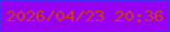 文字の大きさ：1、枠の色：4b2cf6、背景の色：9701f1、文字の色：d13524 無料ブログパーツのブログ時計