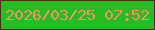 文字の大きさ：5、枠の色：4b2d1c、背景の色：28bb22、文字の色：fa9267 無料ブログパーツのブログ時計
