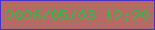 文字の大きさ：4、枠の色：4b2fc7、背景の色：b36c65、文字の色：34b848 無料ブログパーツのブログ時計
