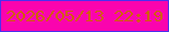 文字の大きさ：3、枠の色：4b2fee、背景の色：fa04ae、文字の色：d15e07 無料ブログパーツのブログ時計