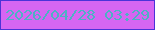文字の大きさ：1、枠の色：4b33d8、背景の色：d666f2、文字の色：4eb1c4 無料ブログパーツのブログ時計