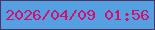 文字の大きさ：3、枠の色：4b3464、背景の色：55a0e1、文字の色：d70c70 無料ブログパーツのブログ時計