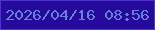 文字の大きさ：2、枠の色：4b34d2、背景の色：250a9b、文字の色：687fdc 無料ブログパーツのブログ時計