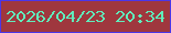 文字の大きさ：3、枠の色：4b36e7、背景の色：9f373e、文字の色：60edbc 無料ブログパーツのブログ時計