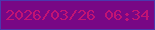 文字の大きさ：4、枠の色：4b38ad、背景の色：780785、文字の色：c11374 無料ブログパーツのブログ時計