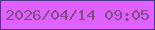 文字の大きさ：2、枠の色：4b3987、背景の色：df61ff、文字の色：7e4d80 無料ブログパーツのブログ時計