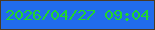 文字の大きさ：5、枠の色：4b3a22、背景の色：216ceb、文字の色：21d62c 無料ブログパーツのブログ時計