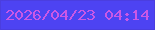 文字の大きさ：3、枠の色：4b3edf、背景の色：4d43f2、文字の色：ca58e6 無料ブログパーツのブログ時計