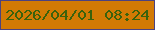 文字の大きさ：3、枠の色：4b4280、背景の色：d27a04、文字の色：3a620c 無料ブログパーツのブログ時計
