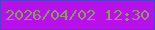 文字の大きさ：3、枠の色：4b42cf、背景の色：b810eb、文字の色：899c5b 無料ブログパーツのブログ時計