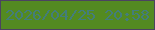 文字の大きさ：1、枠の色：4b4360、背景の色：538a21、文字の色：437d7b 無料ブログパーツのブログ時計