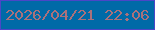 文字の大きさ：1、枠の色：4b46c7、背景の色：006aa7、文字の色：aa717b 無料ブログパーツのブログ時計
