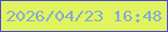 文字の大きさ：3、枠の色：4b46e5、背景の色：e1f45d、文字の色：85aad8 無料ブログパーツのブログ時計