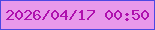 文字の大きさ：1、枠の色：4b48e3、背景の色：e899eb、文字の色：af10ae 無料ブログパーツのブログ時計