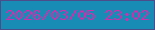 文字の大きさ：5、枠の色：4b4d8b、背景の色：188cb4、文字の色：ca32ad 無料ブログパーツのブログ時計