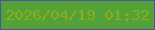 文字の大きさ：1、枠の色：4b53a1、背景の色：54a137、文字の色：87ae1b 無料ブログパーツのブログ時計